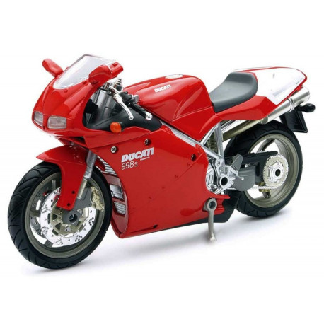 Miniature moto Ducati 998 S Rouge 1/12