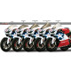 Bulle double courbure coloree pour Ducati 1098 - S - R- BAYLISS Tricolore - 848